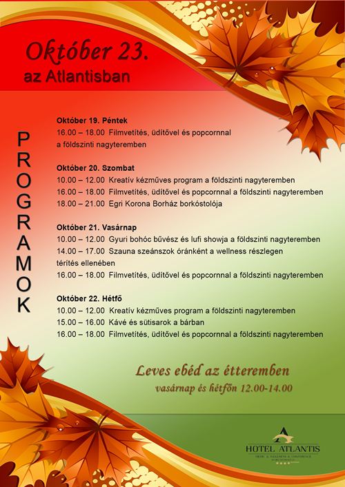 Szuper programok a Hotel Atlantisban!